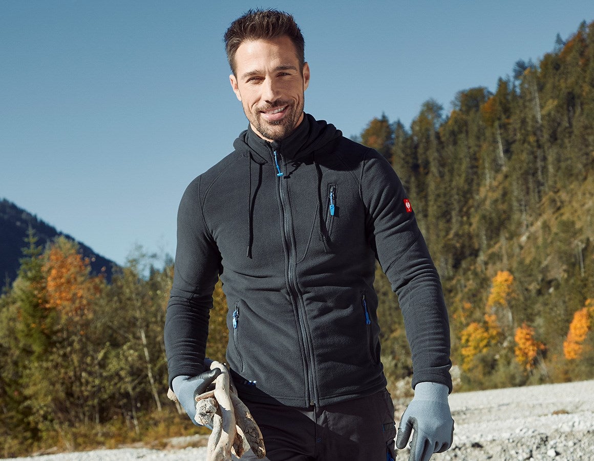 Main action image Hooded fleece jacket e.s.motion 2020 graphite