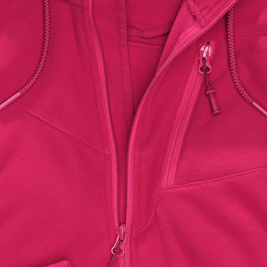 Detailed image Hooded fleece jacket e.s.motion 2020, ladies' berry