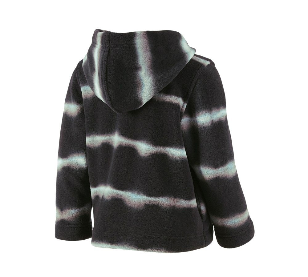 Secondary image Fleece hoody jacket tie-dye e.s.motion ten, child. oxidblack/magneticgrey