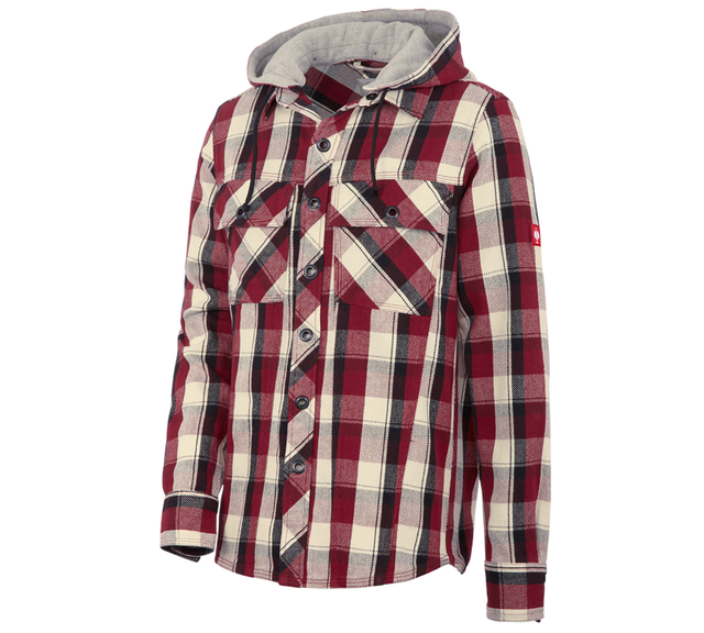 Primary image Hooded shirt e.s.roughtough ruby/black/nature