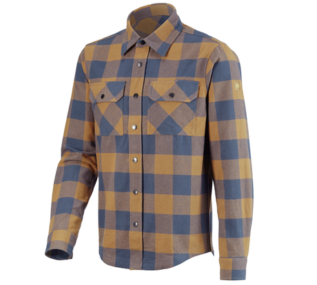 Primary image Check shirt e.s.iconic almondbrown/oxidblue