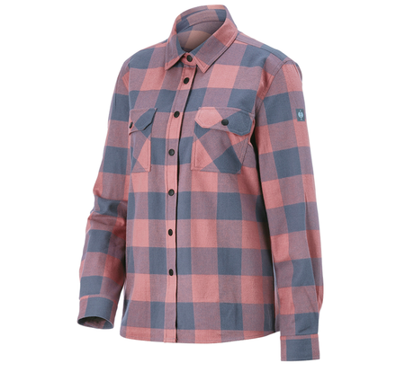 Primary image Check shirt e.s.iconic, ladies' quartz pink/oxidblue