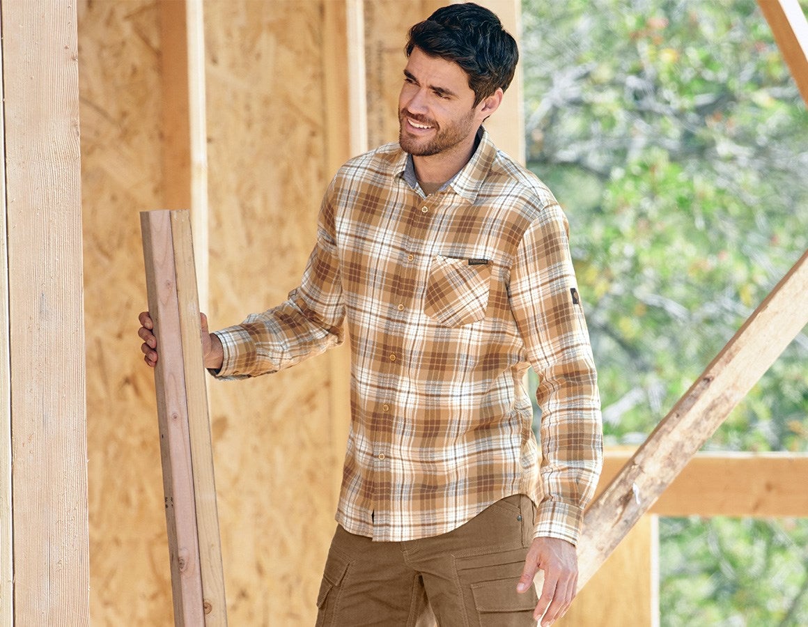 Additional image 4 Check shirt e.s.vintage sepia checked