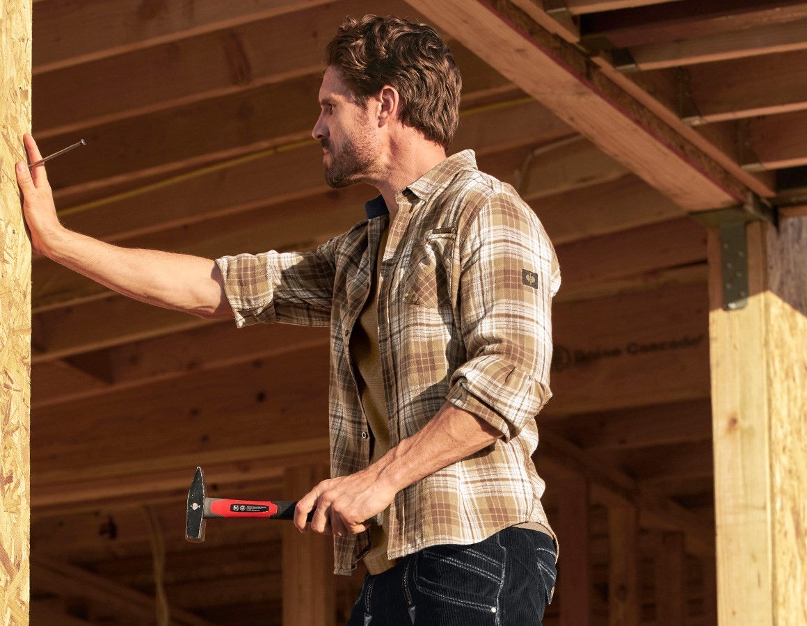 Additional image 3 Check shirt e.s.vintage sepia checked