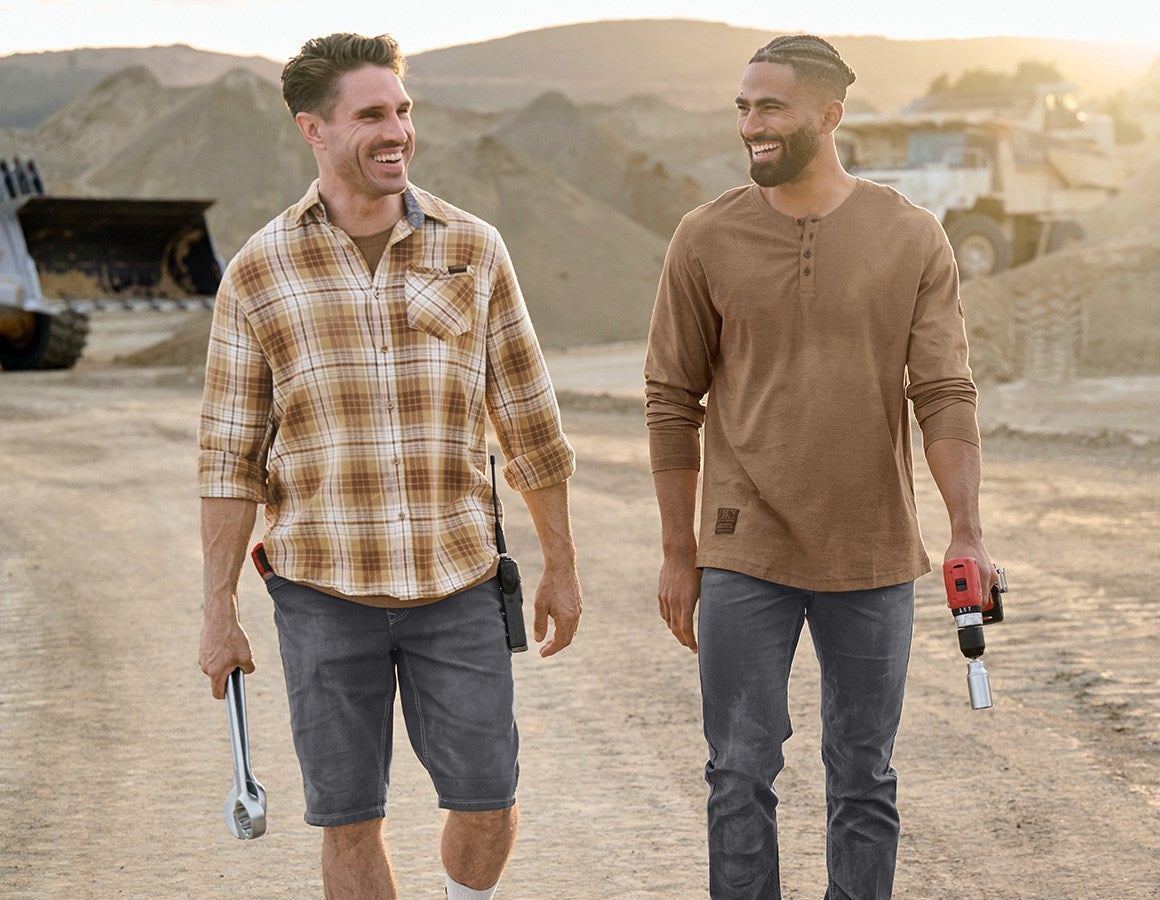 Additional image 1 Check shirt e.s.vintage sepia checked