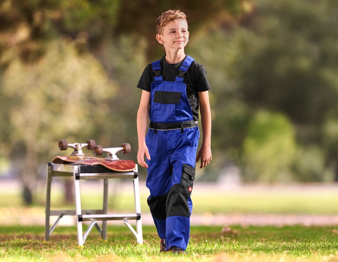 Main action image Children's bib & brace e.s.image royalblue/black
