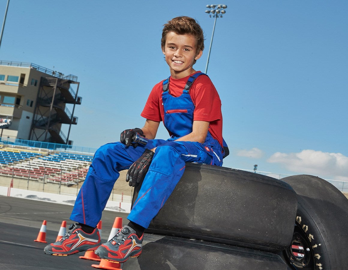 Main action image Children's bib & brace e.s.motion 2020 royalblue/fiery red