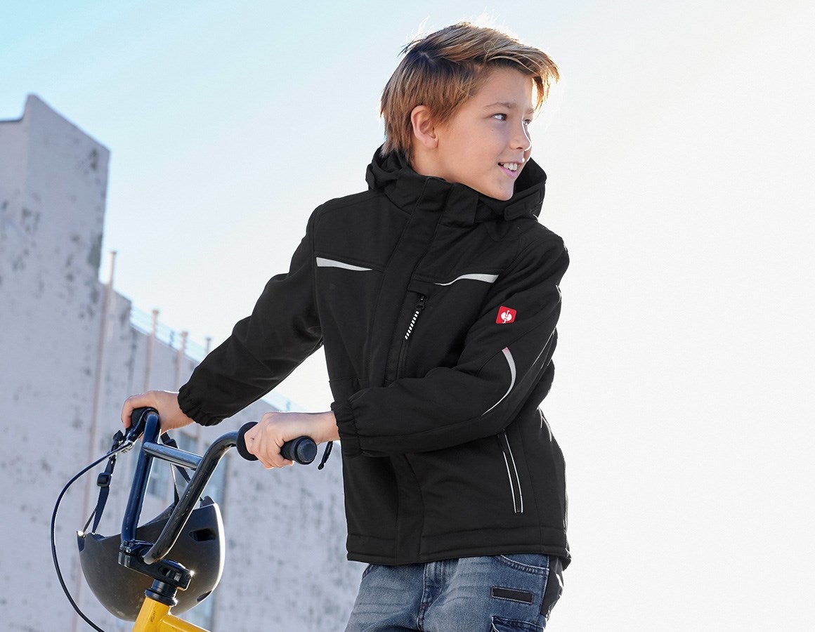 Additional image 1 Children's softshell jacket e.s.motion black