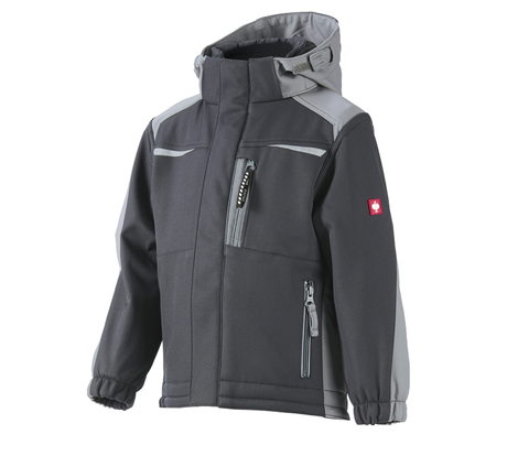 Primary image Children's softshell jacket e.s.motion graphite/cement