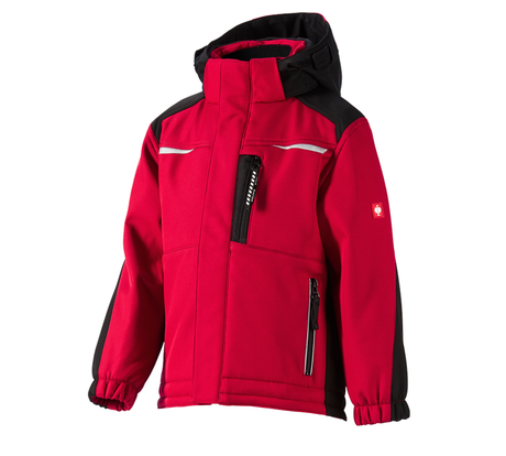 Primary image Children's softshell jacket e.s.motion red/black