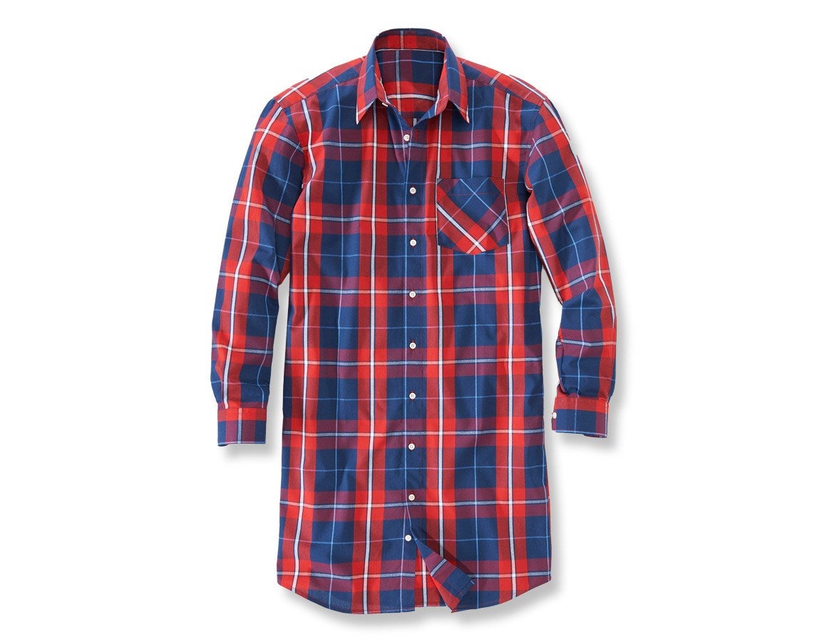 Primary image Long sleeved shirt Hamburg, extra long red/navy/white