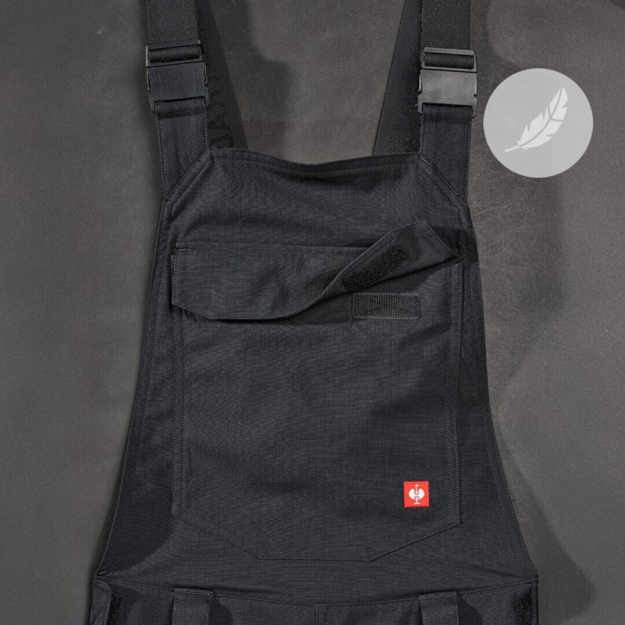 Detailed image Bib & brace e.s.t:aktik light ripstop black