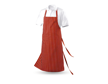 Primary image Bib Apron Turin red/white