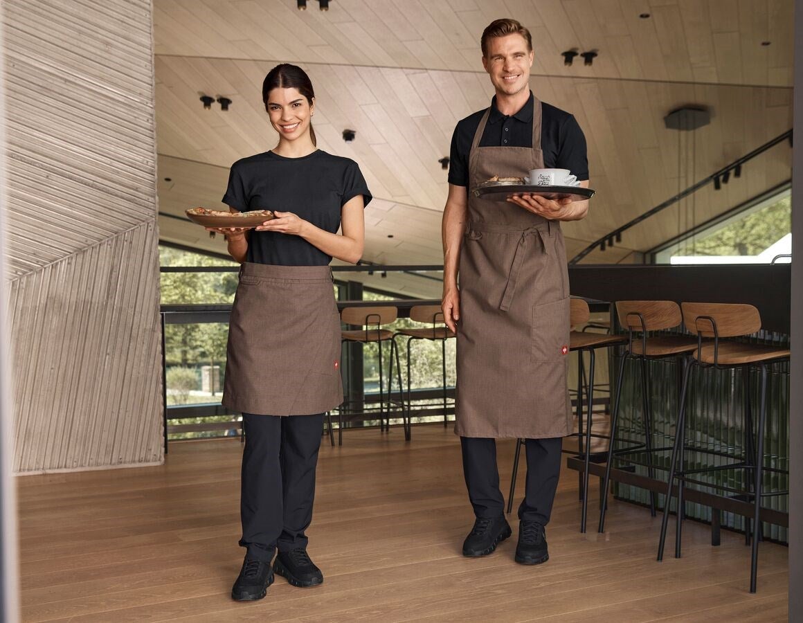 Additional image 1 Bib Apron e.s.fusion, men's chestnut melange