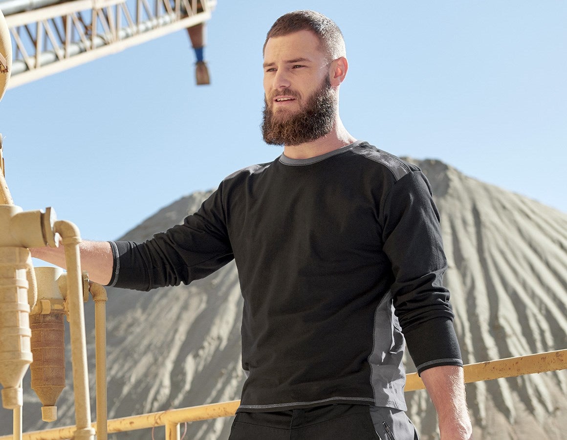 Main action image Longsleeve cotton e.s.active black/anthracite