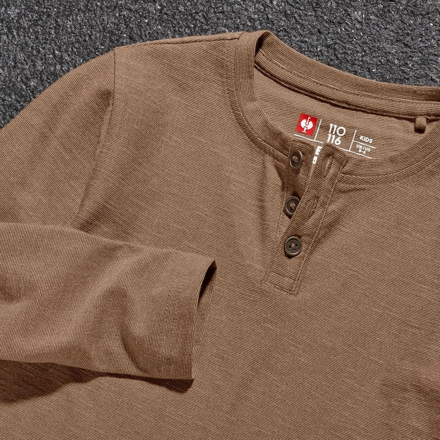 Detailed image Longsleeve e.s.vintage, children's sepia melange