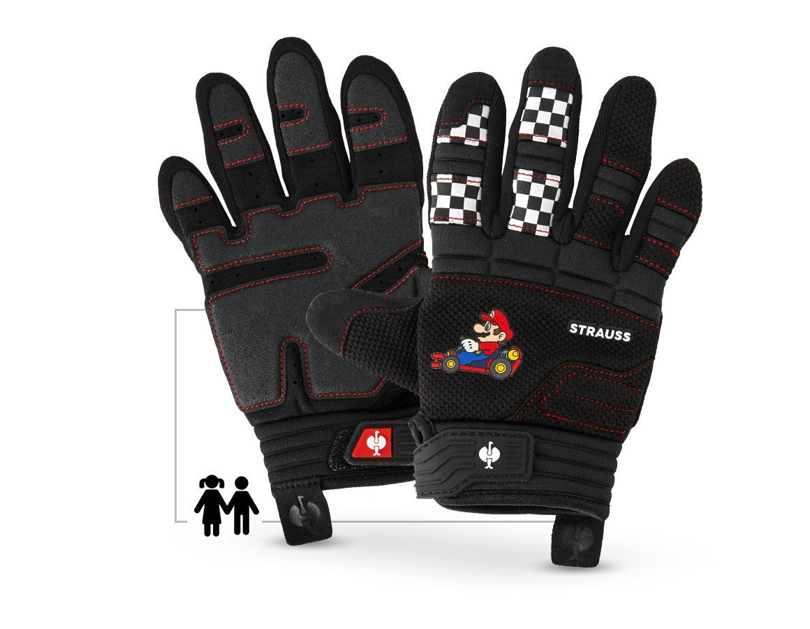 Primary image Mario Kart Gloves, children's black