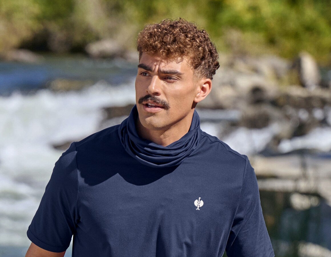 Main action image Multifunctional scarf UV e.s.trail deepblue/white