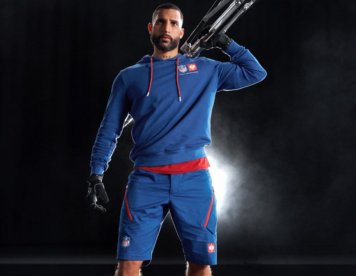 Additional image 3 NFL shorts neptune blue/straussred