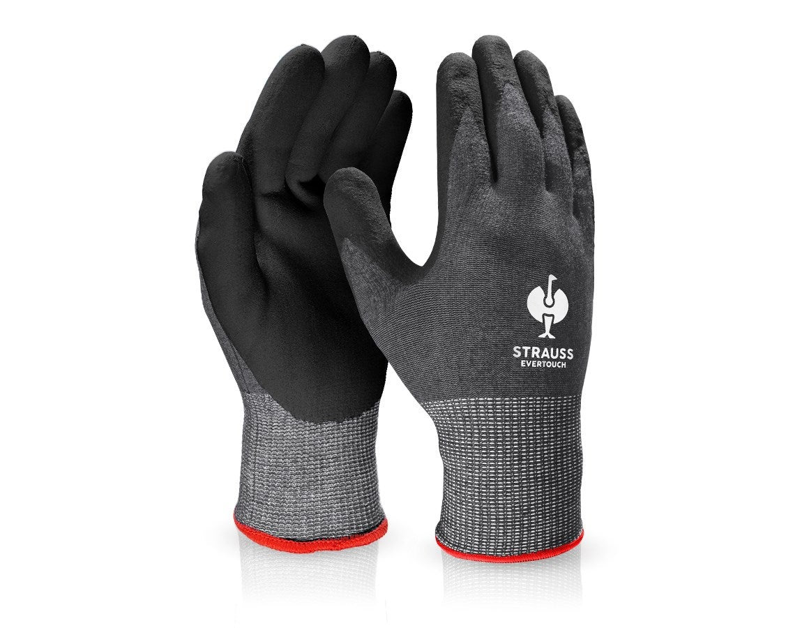 Primary image Nitrile foam gloves evertouch allseasons black/grey