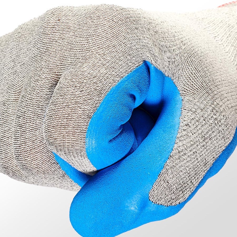 Detailed image Nitrile foam gloves evertouch micro blue/lightblue-melange