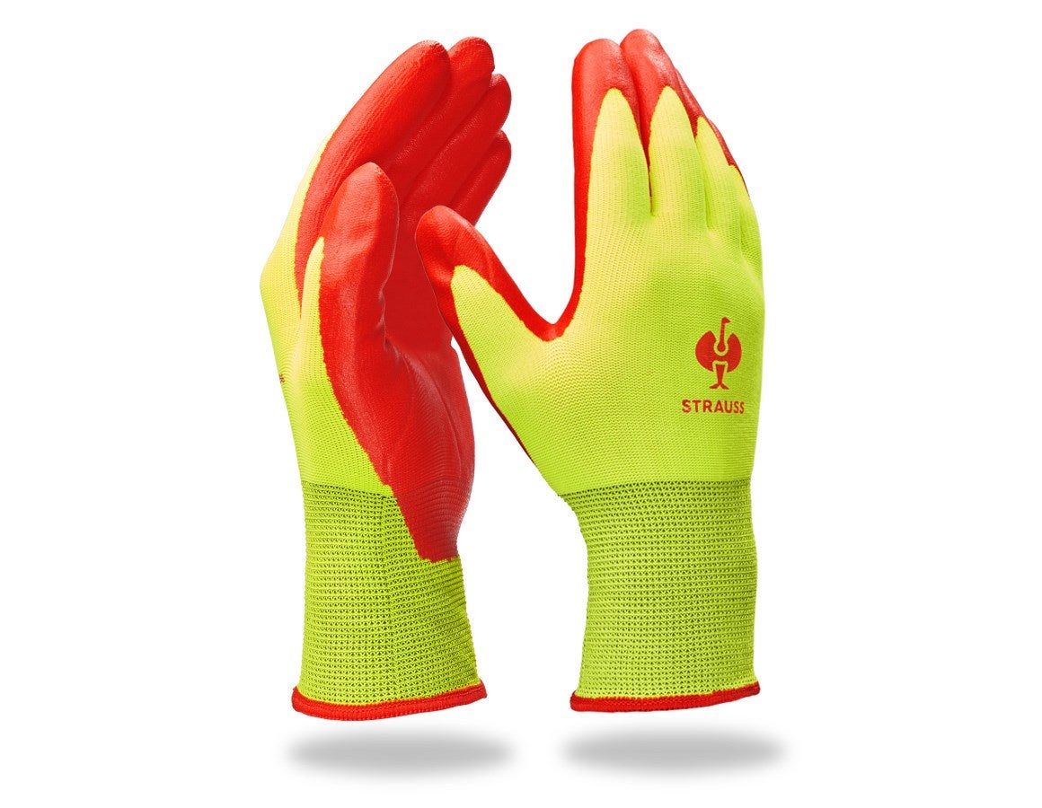 Primary image Nitrile foam gloves Flexible Foam high-vis yellow/red