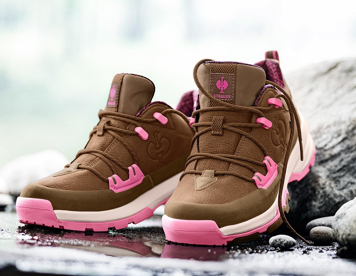 Main action image O2 work shoes e.s. Ruma low carobbrown/damaskpink