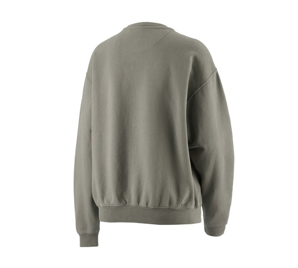 Secondary image Oversize sweatshirt e.s.motion ten, ladies' moorgreen vintage