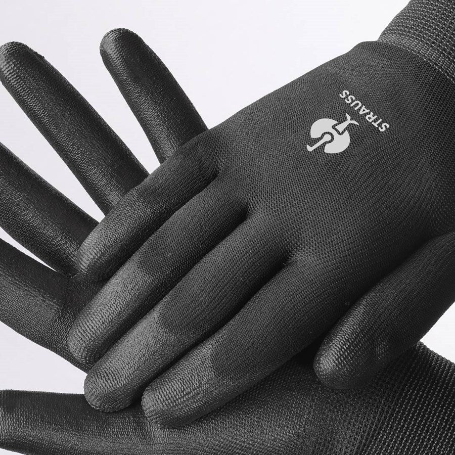 Detailed image PU micro gloves black