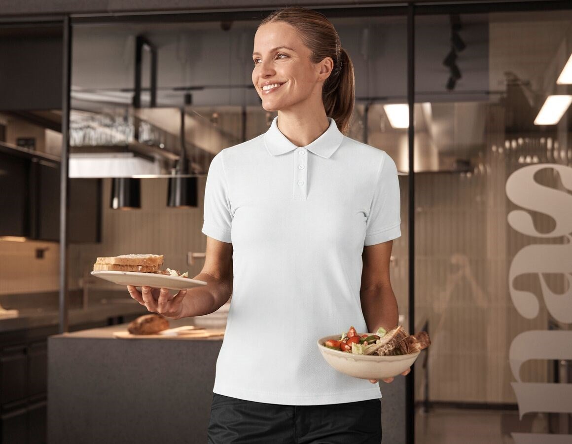 Main action image Pique-Polo e.s.industry, ladies' white