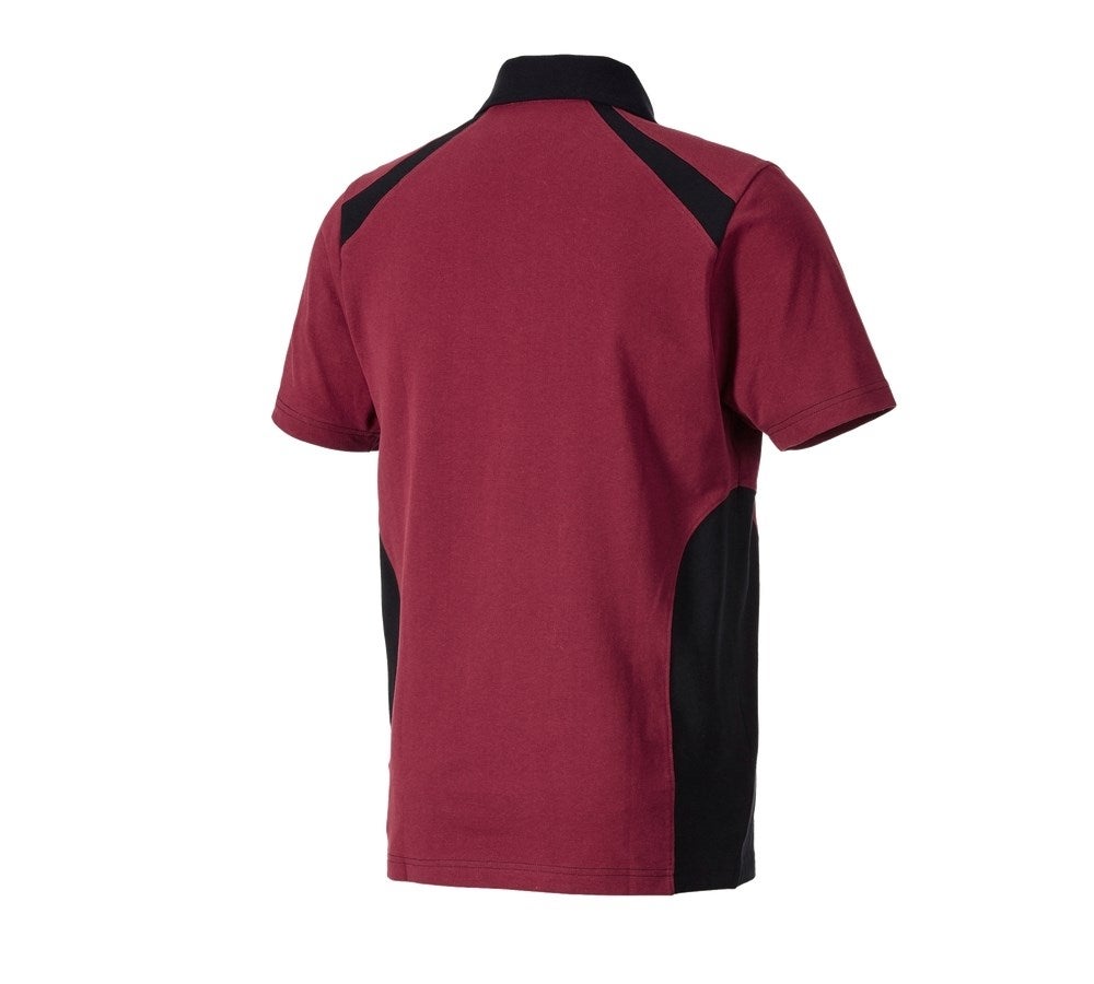 Secondary image Polo shirt cotton e.s.active bordeaux/black