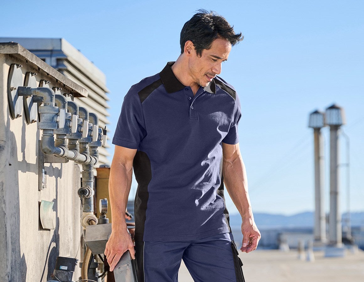 Main action image Polo shirt cotton e.s.active navy/black