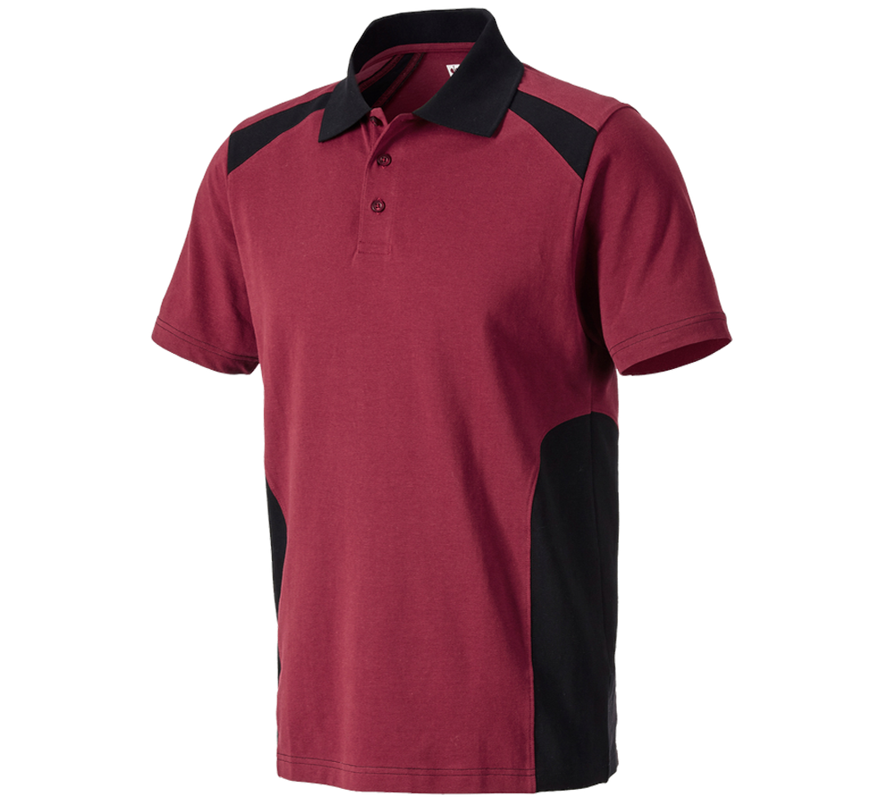 Primary image Polo shirt cotton e.s.active bordeaux/black