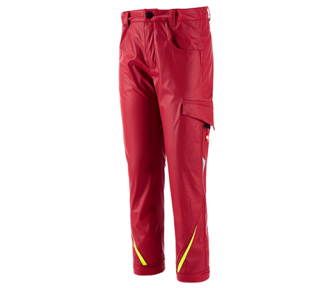 Primary image Rain trousers e.s.motion 2020 superflex,children's fiery red/high-vis yellow