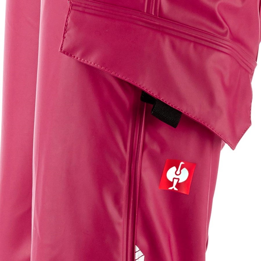 Detailed image Rain trousers e.s.motion 2020 superflex,children's berry/navy