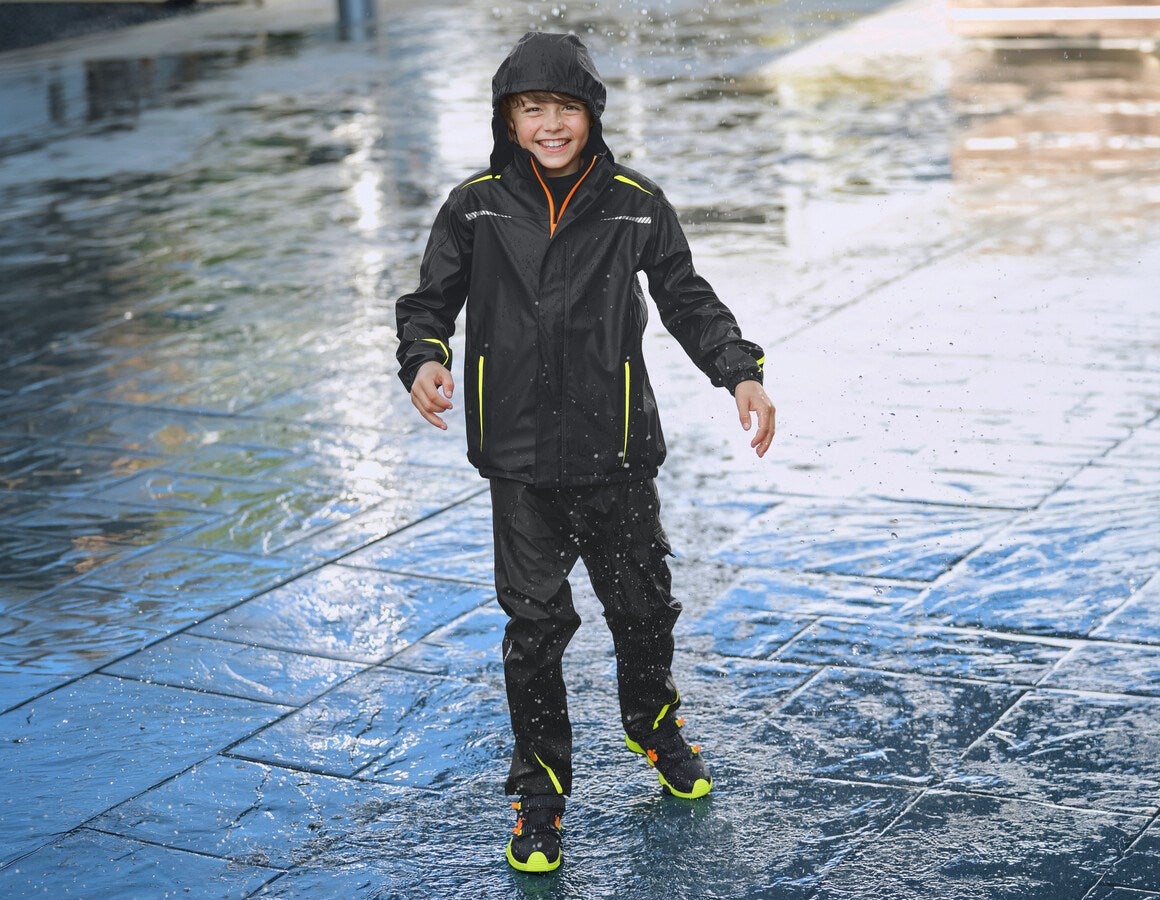 Additional image 2 Rain trousers e.s.motion 2020 superflex,children's black/high-vis yellow/high-vis orange