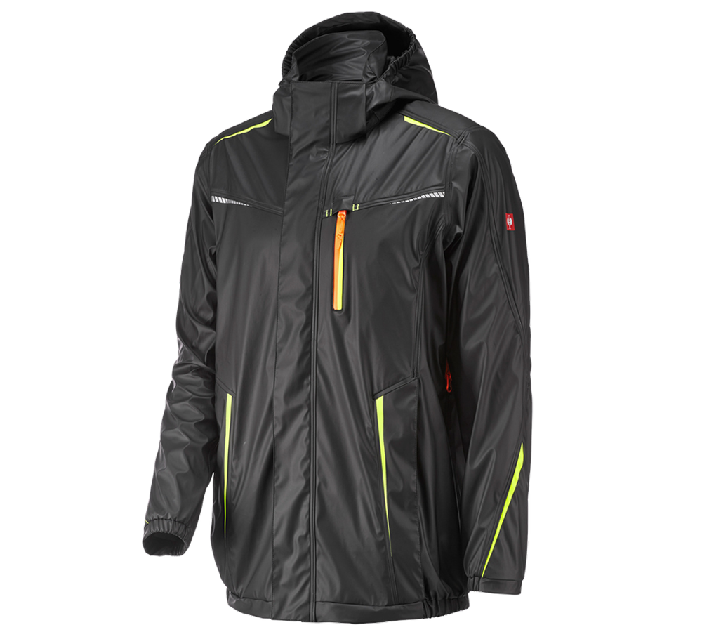 Primary image Rain jacket e.s.motion 2020 superflex black/high-vis yellow/high-vis orange