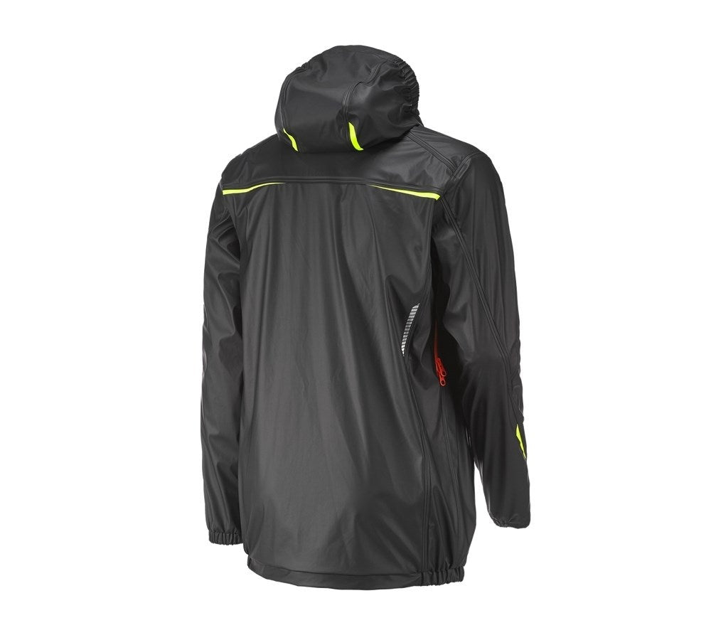 Secondary image Rain jacket e.s.motion 2020 superflex black/high-vis yellow/high-vis orange