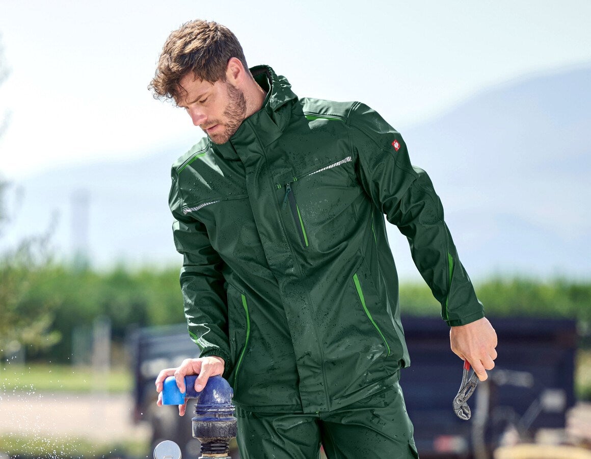 Main action image Rain jacket e.s.motion 2020 superflex green/seagreen