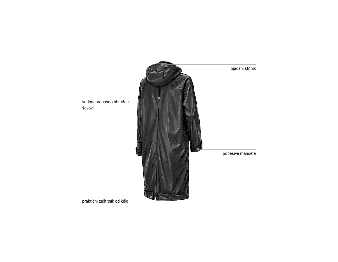 Additional image 2 Parka za kišu e.s.line.nordic crna