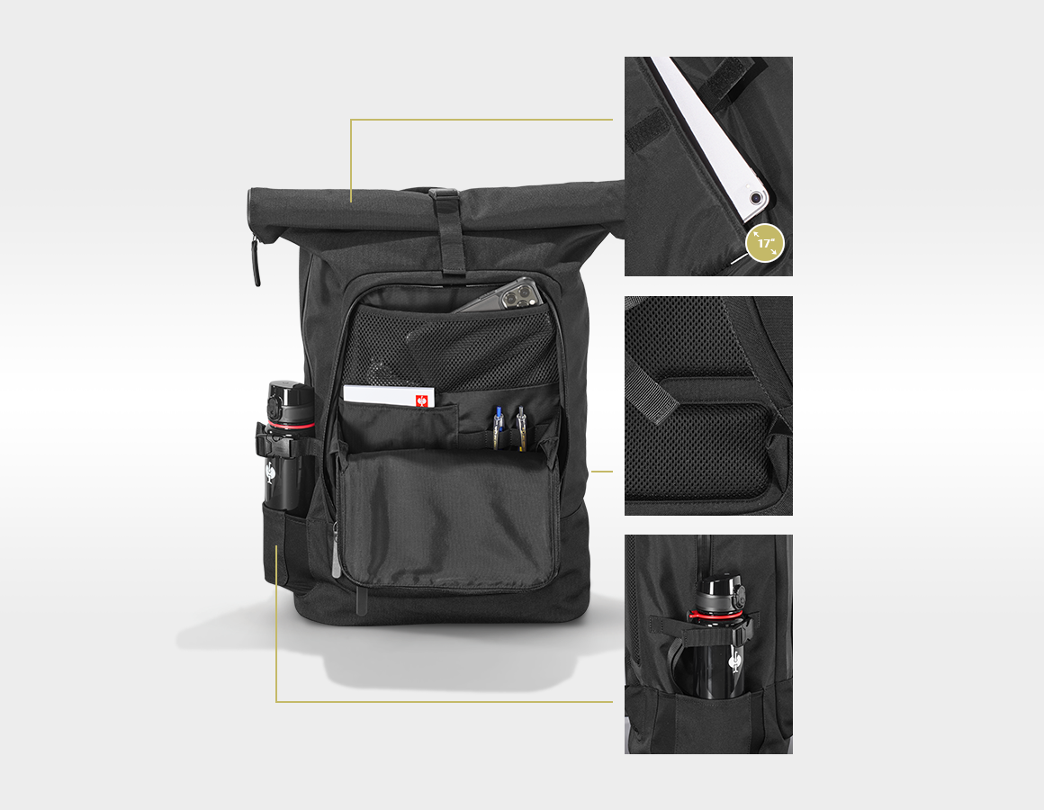 Additional image 4 Rolltop backpack e.s.work&travel black