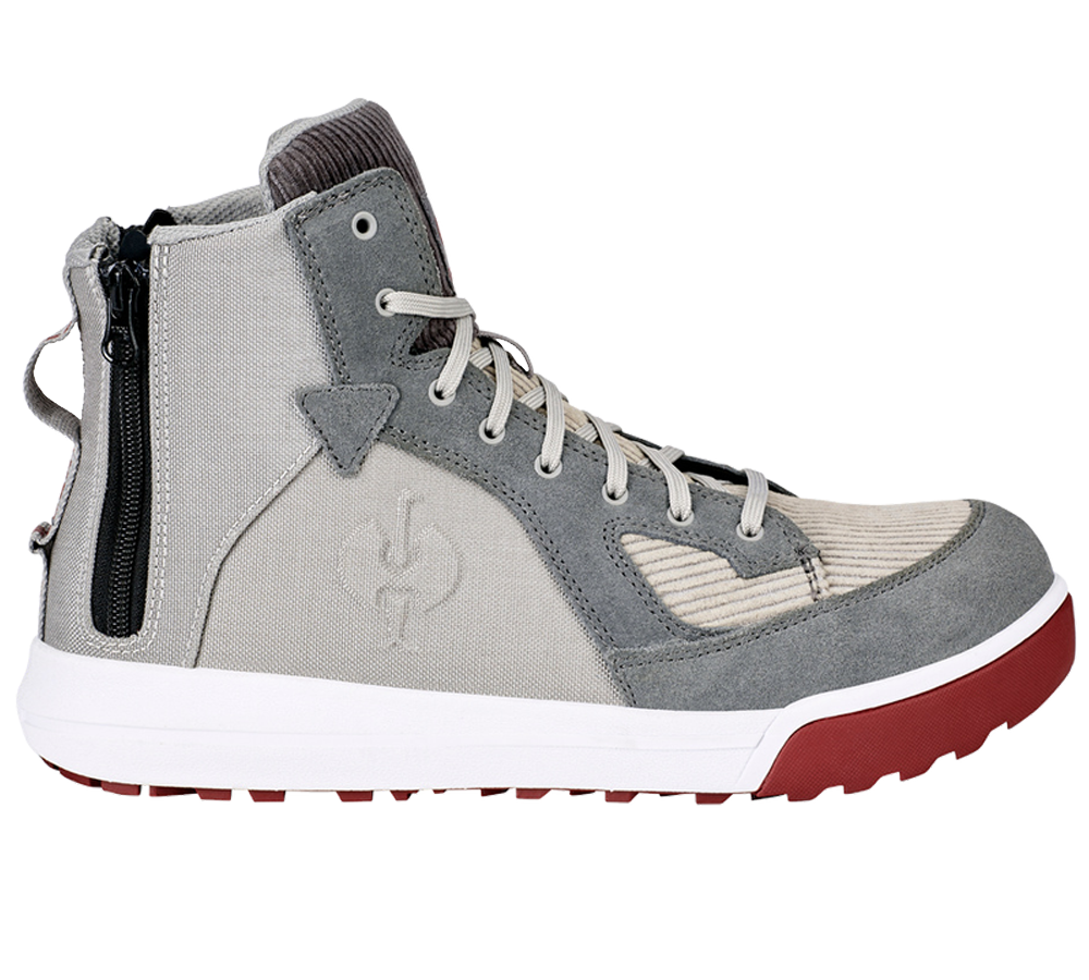 Primary image S1 Safety boots e.s. Janus II mid dovegrey/cement/velvetred