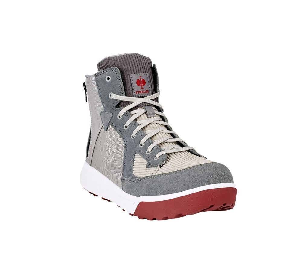 Secondary image S1 Safety boots e.s. Janus II mid dovegrey/cement/velvetred