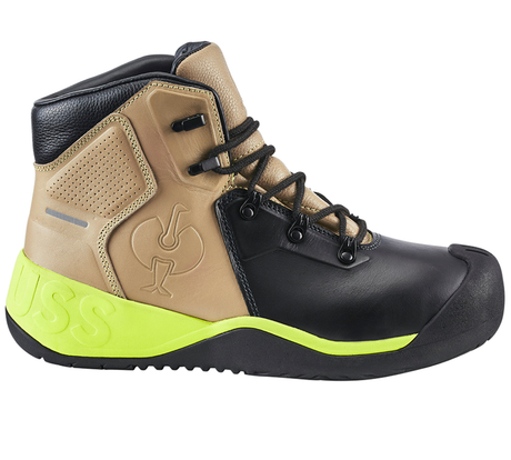 Primary image S3 Roofer's- / Tarmac Safety boots e.s. Bayreuth taupe/black/lime