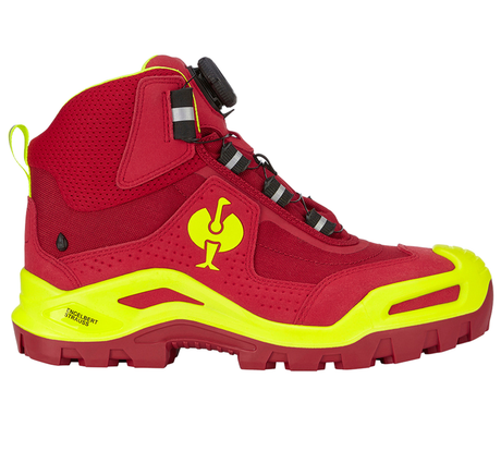 Primary image S3 Safety boots e.s. Kastra II mid red/high-vis yellow