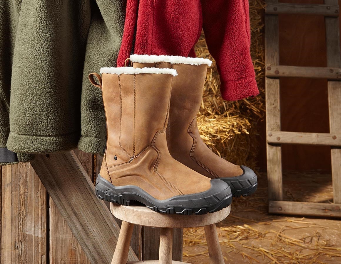 Main action image S7 Safety slip-on boots e.s. Okomu high brown