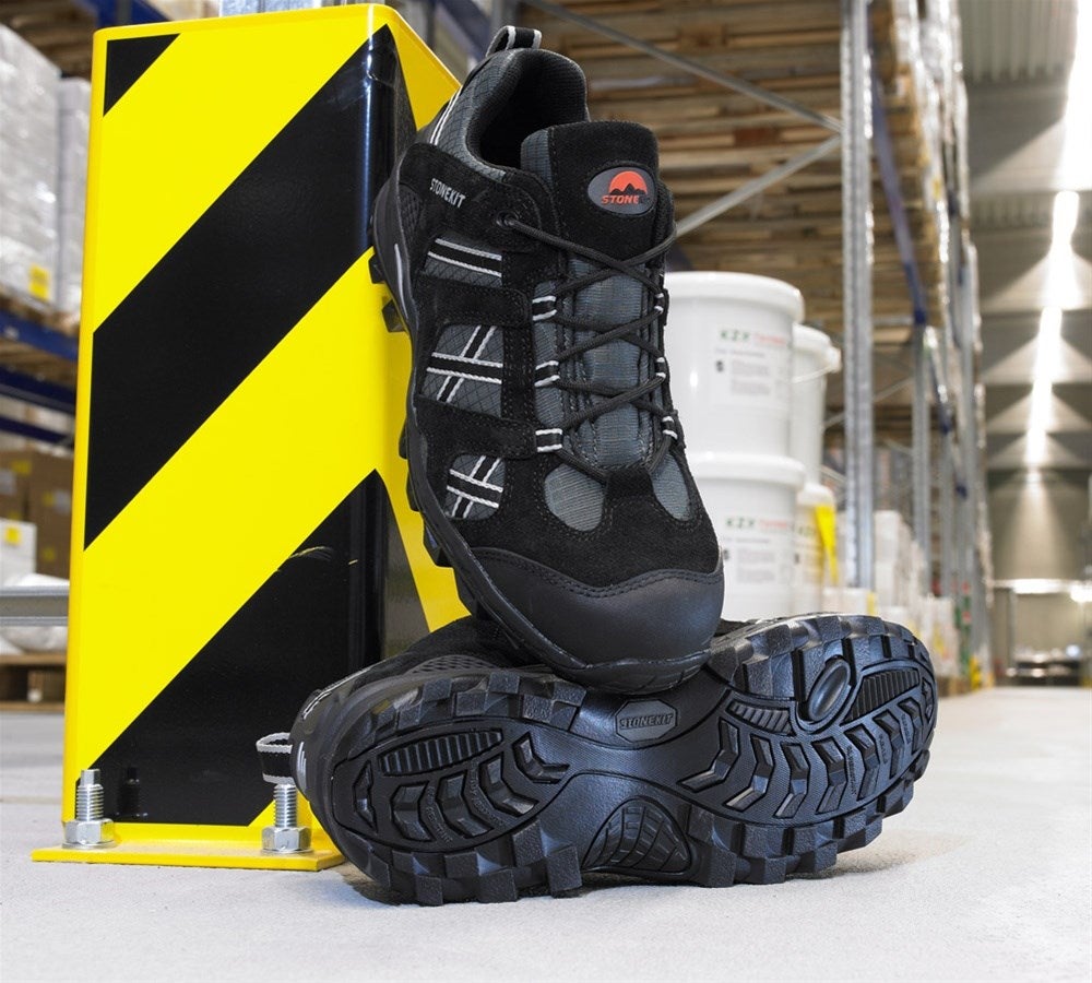 Main action image STONEKIT S1 Safety shoes Portland black/asphalt