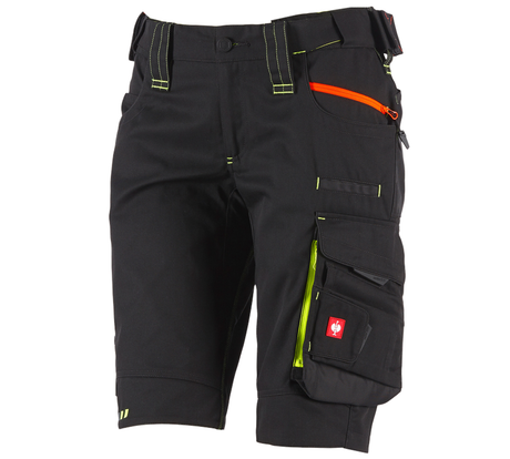 Primary image Shorts e.s.motion 2020, ladies' black/high-vis yellow/high-vis orange