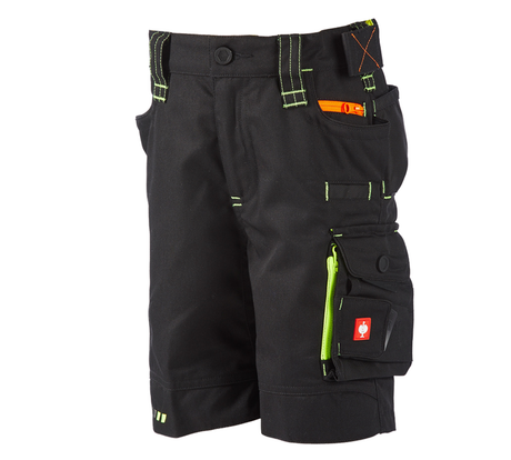 Primary image Shorts e.s.motion 2020, children's black/high-vis yellow/high-vis orange