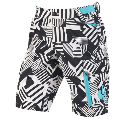 Primary image Shorts e.s.trail black/white/lapisturquoise